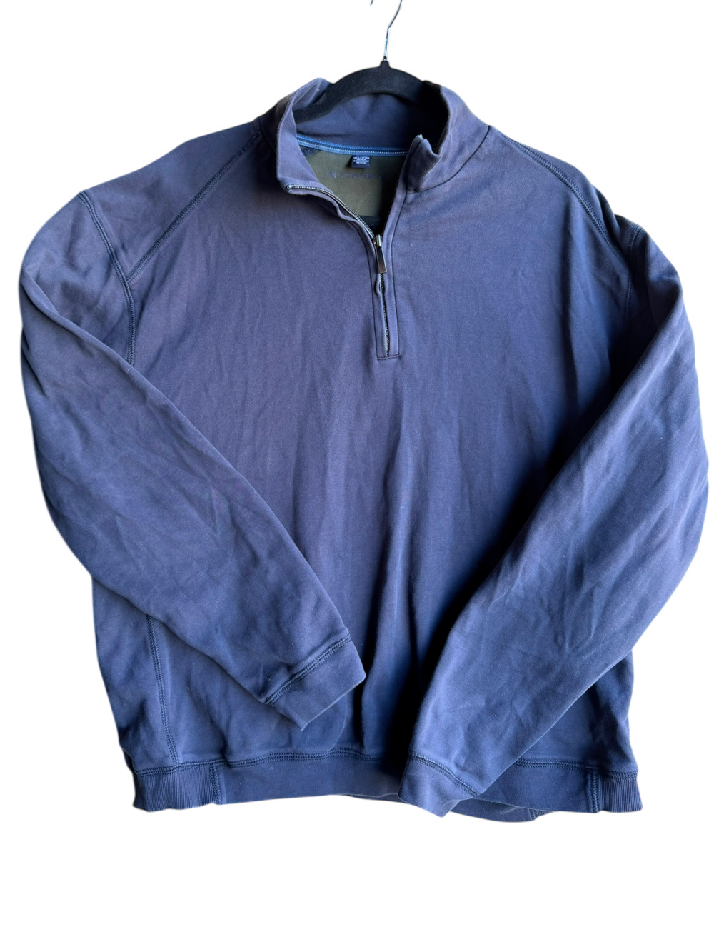 Hathaway Men's 1/4 Zip Pullover Preppy Dadcore Sweater Blue Size XXL